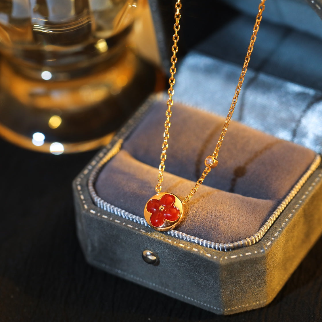 ¡®Twinkle jewelry¡¯SUN PEDANT PINK GOLD 1 DIAMOND NECKLACE