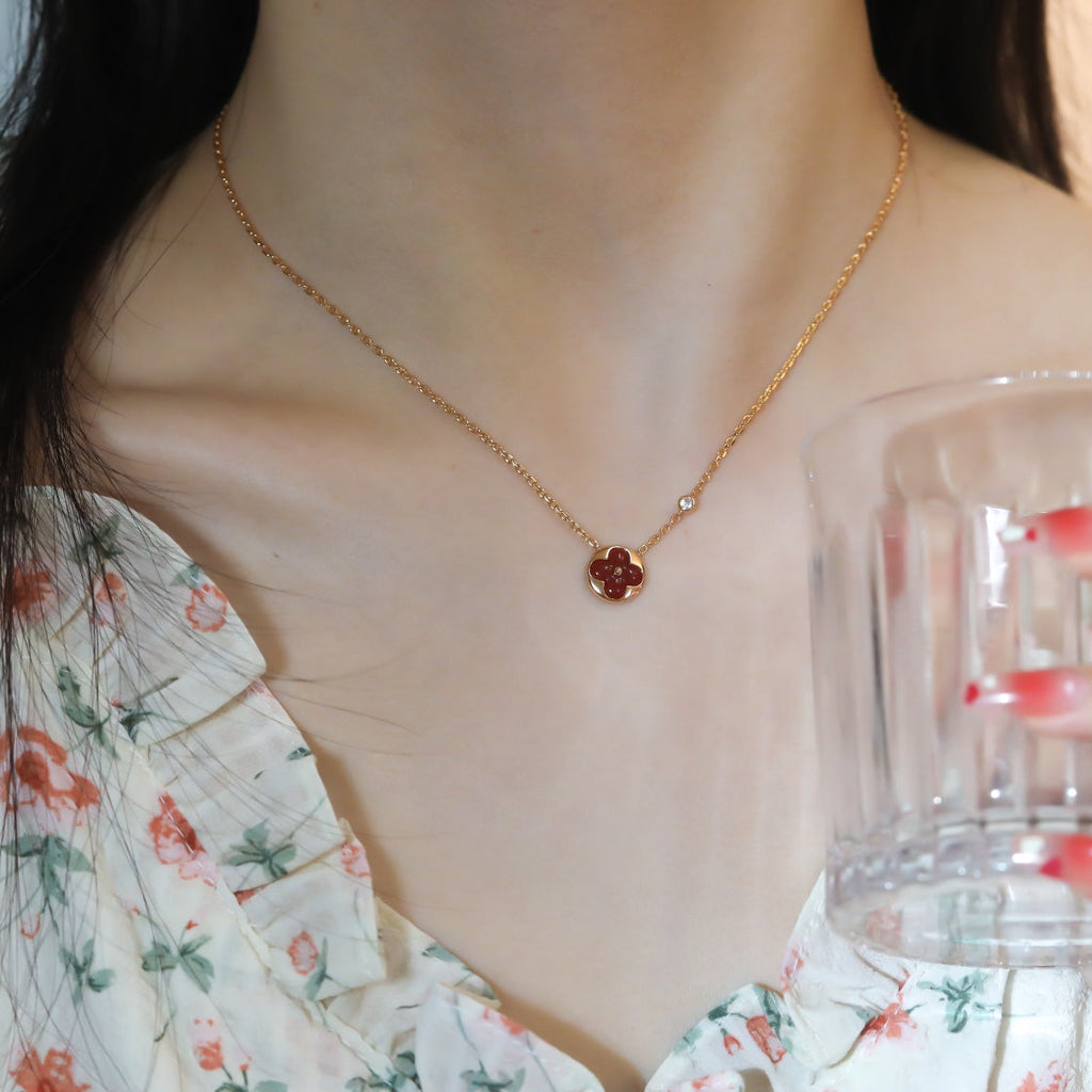 ¡®Twinkle jewelry¡¯SUN PEDANT PINK GOLD 1 DIAMOND NECKLACE