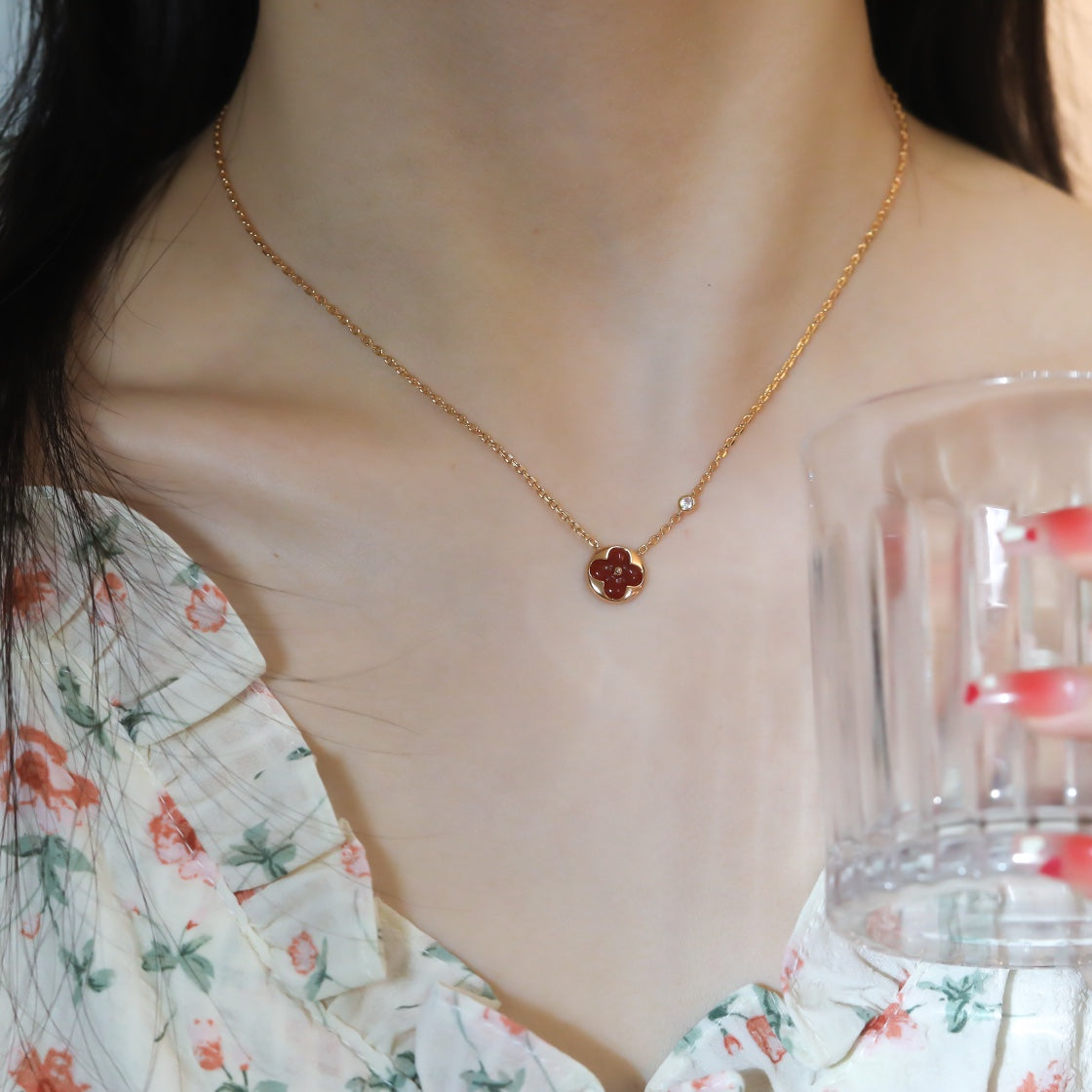 ¡®Twinkle jewelry¡¯SUN PEDANT PINK GOLD 1 DIAMOND NECKLACE