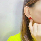 ¡®Twinkle jewelry¡¯CLOVER MEDIUM 1 MOTIFS CARNELIAN  EARRINGS