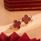 ¡®Twinkle jewelry¡¯CLOVER MEDIUM 1 MOTIFS CARNELIAN  EARRINGS