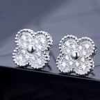 ¡®Twinkle jewelry¡¯CLOVER 1 MOTIFS DIAMOND STUD EARRINGS SILVER