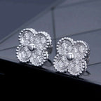 ¡®Twinkle jewelry¡¯CLOVER 1 MOTIFS DIAMOND STUD EARRINGS SILVER