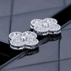 ¡®Twinkle jewelry¡¯CLOVER 1 MOTIFS DIAMOND STUD EARRINGS SILVER