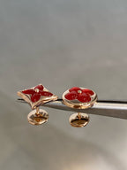¡®Twinkle jewelry¡¯STAR AND SUN PINK GOLD CARNELIAN STUD EARRINGS