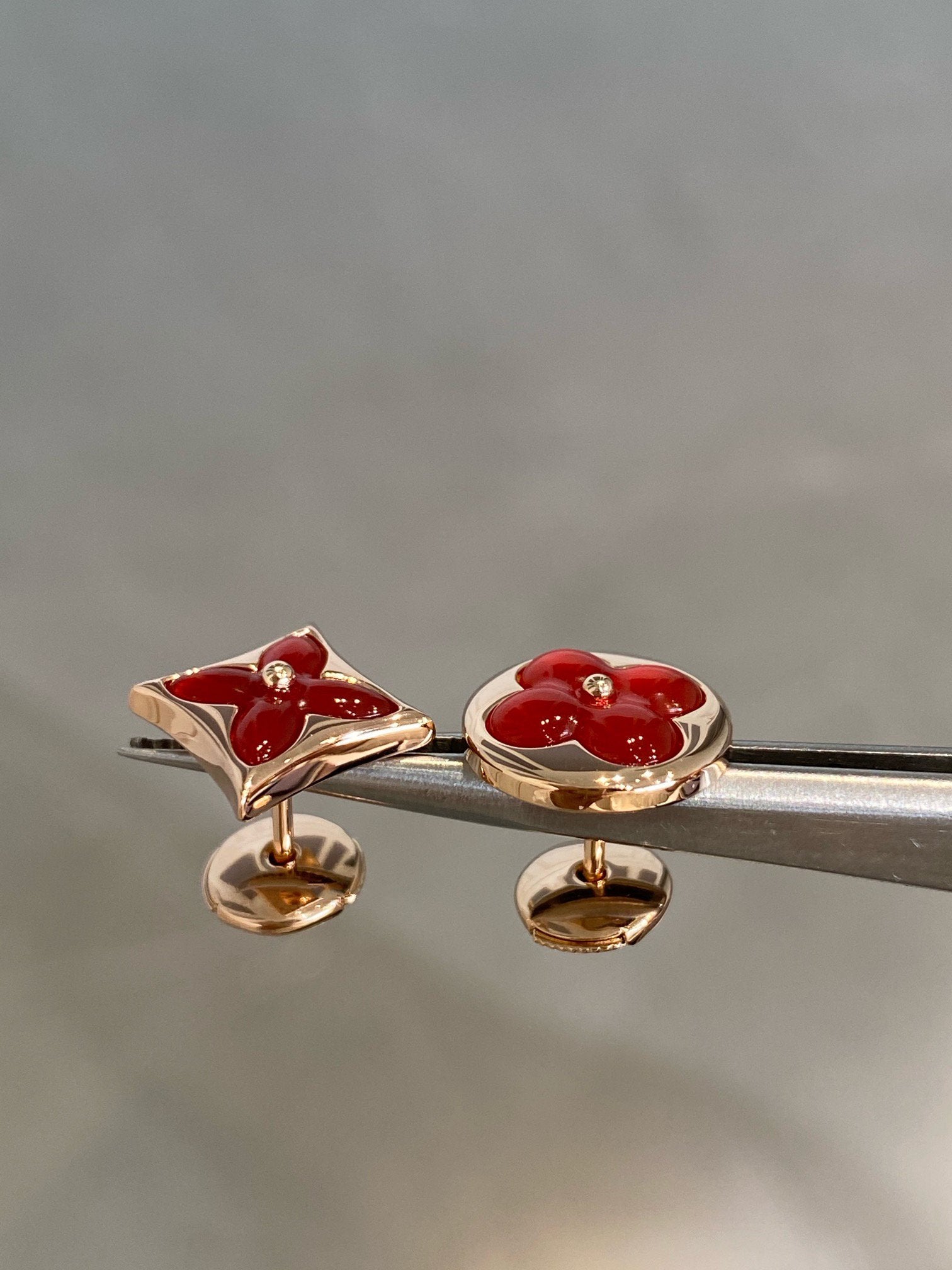 ¡®Twinkle jewelry¡¯STAR AND SUN PINK GOLD CARNELIAN STUD EARRINGS
