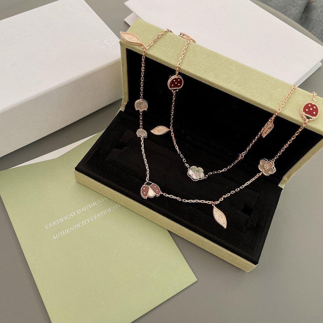¡®Twinkle jewelry¡¯LUCKY SPRING 15 MOTIFS ROSE GOLD NECKLACE