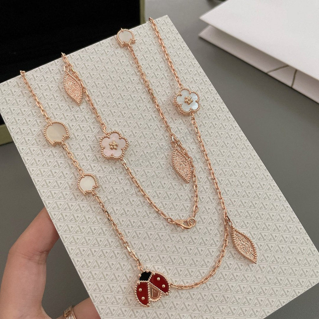 ¡®Twinkle jewelry¡¯LUCKY SPRING 15 MOTIFS ROSE GOLD NECKLACE