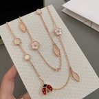 ¡®Twinkle jewelry¡¯LUCKY SPRING 15 MOTIFS ROSE GOLD NECKLACE