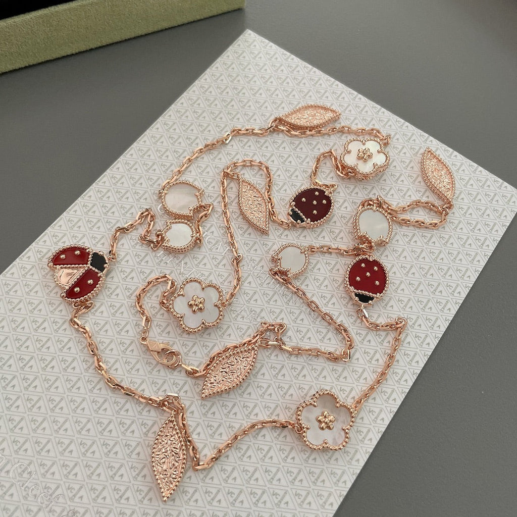 ¡®Twinkle jewelry¡¯LUCKY SPRING 15 MOTIFS ROSE GOLD NECKLACE