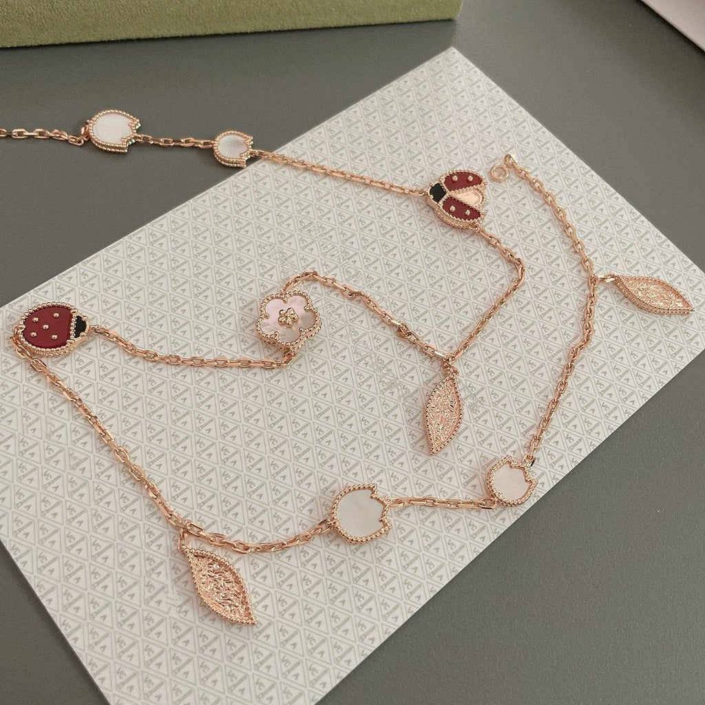 ¡®Twinkle jewelry¡¯LUCKY SPRING 15 MOTIFS ROSE GOLD NECKLACE