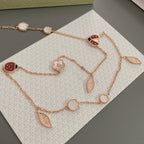 ¡®Twinkle jewelry¡¯LUCKY SPRING 15 MOTIFS ROSE GOLD NECKLACE