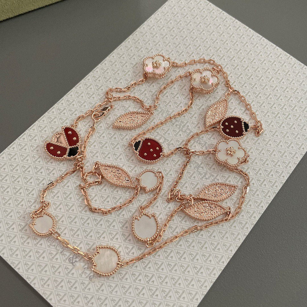 ¡®Twinkle jewelry¡¯LUCKY SPRING 15 MOTIFS ROSE GOLD NECKLACE