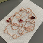 ¡®Twinkle jewelry¡¯LUCKY SPRING 15 MOTIFS ROSE GOLD NECKLACE