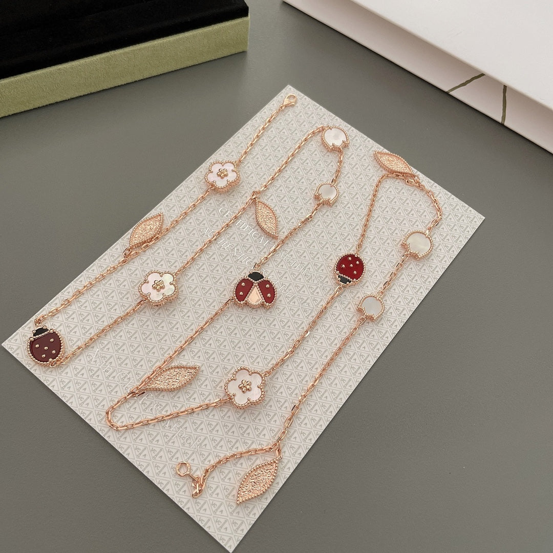 ¡®Twinkle jewelry¡¯LUCKY SPRING 15 MOTIFS ROSE GOLD NECKLACE