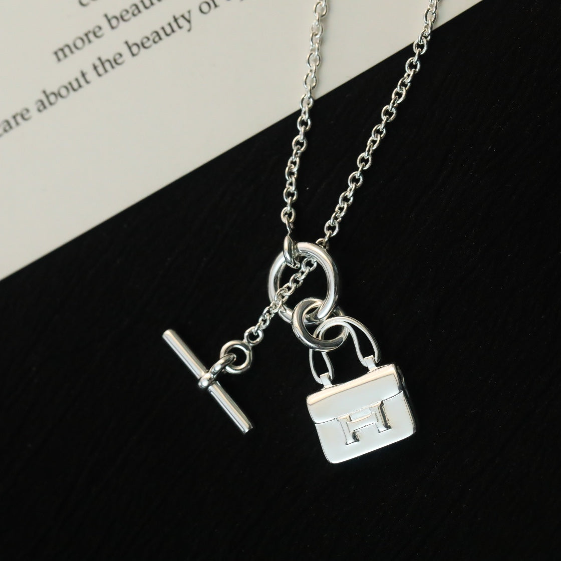¡®Twinkle jewelry¡¯POP H PEDANT SILVER NECKLACE