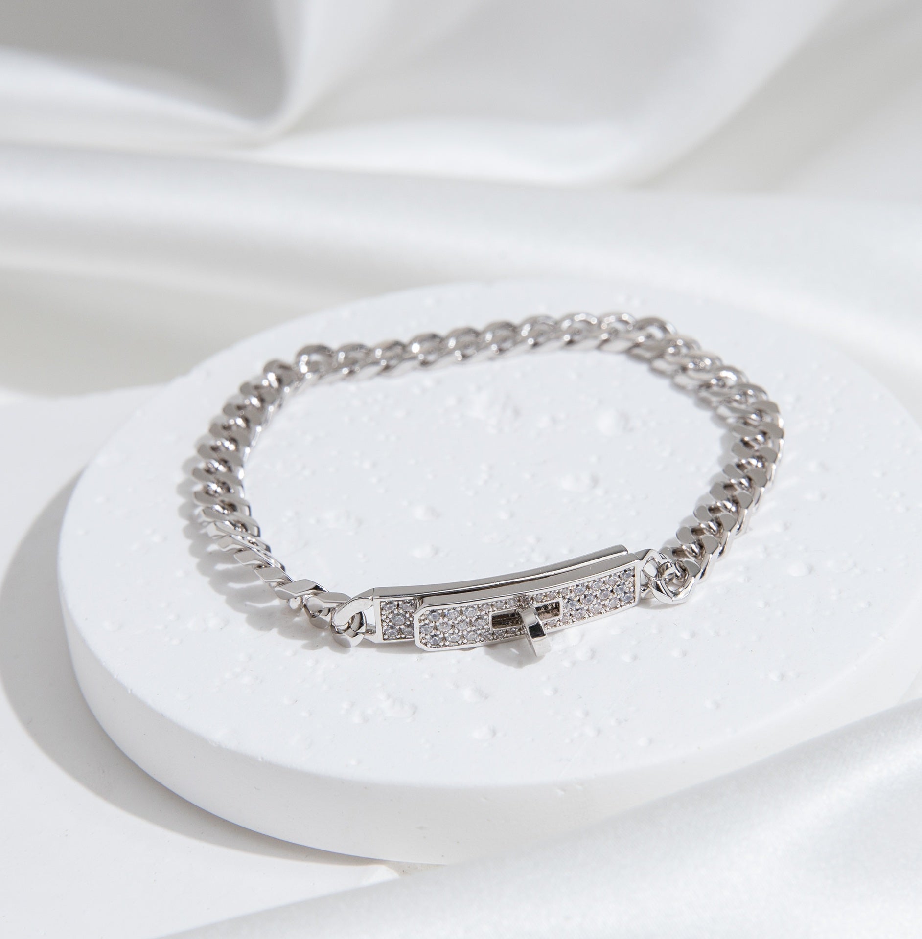 ¡®Twinkle jewelry¡¯KELLY CHAIN SILVER DIAMOND BRACELET