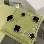 ¡®Twinkle jewelry¡¯CLOVER 5 MOTIFS SIVLER ONYX BRACELET