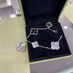 ¡®Twinkle jewelry¡¯CLOVER 5 MOTIFS SIVLER DARK MOP BRACELET