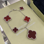 ¡®Twinkle jewelry¡¯CLOVER 5 MOTIFS SIVLER CARNELIAN BRACELET
