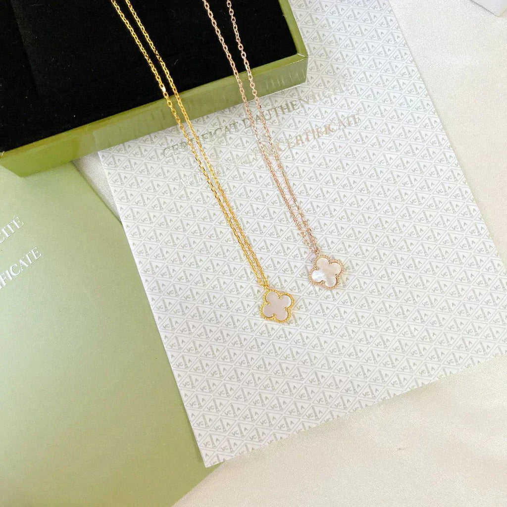 ¡®Twinkle jewelry¡¯CLOVER MINI 9.5MM WHITE MOTHER-OF-PEARL NECKLACE