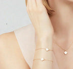 ¡®Twinkle jewelry¡¯CLOVER MINI 9.5MM WHITE MOTHER-OF-PEARL NECKLACE
