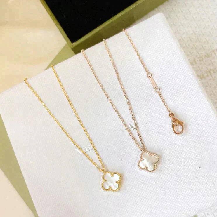 ¡®Twinkle jewelry¡¯CLOVER MINI 9.5MM WHITE MOTHER-OF-PEARL NECKLACE
