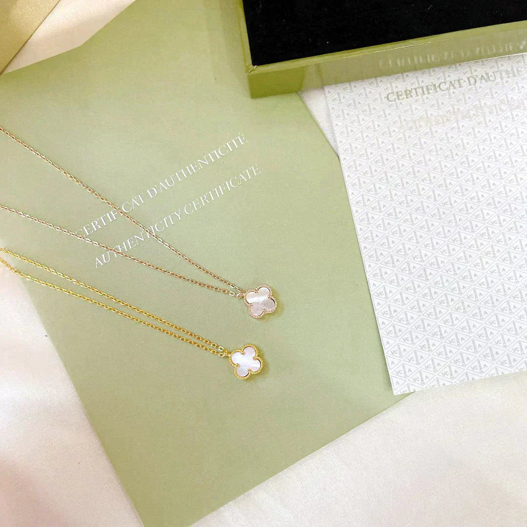 ¡®Twinkle jewelry¡¯CLOVER MINI 9.5MM WHITE MOTHER-OF-PEARL NECKLACE