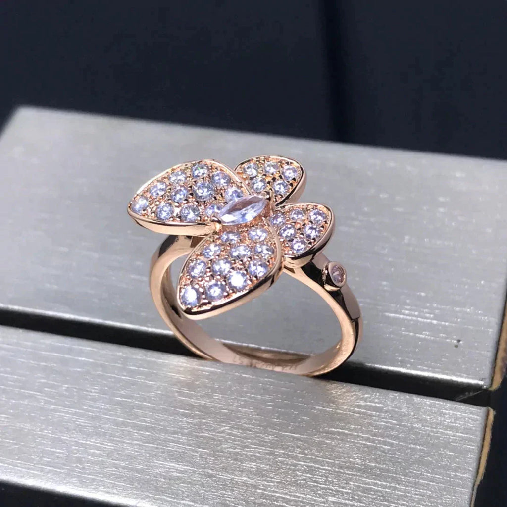 ¡®Twinkle jewelry¡¯BUTTERFLY PINK GOLD DIAMOND RING