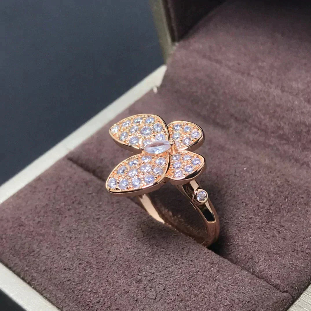 ¡®Twinkle jewelry¡¯BUTTERFLY PINK GOLD DIAMOND RING