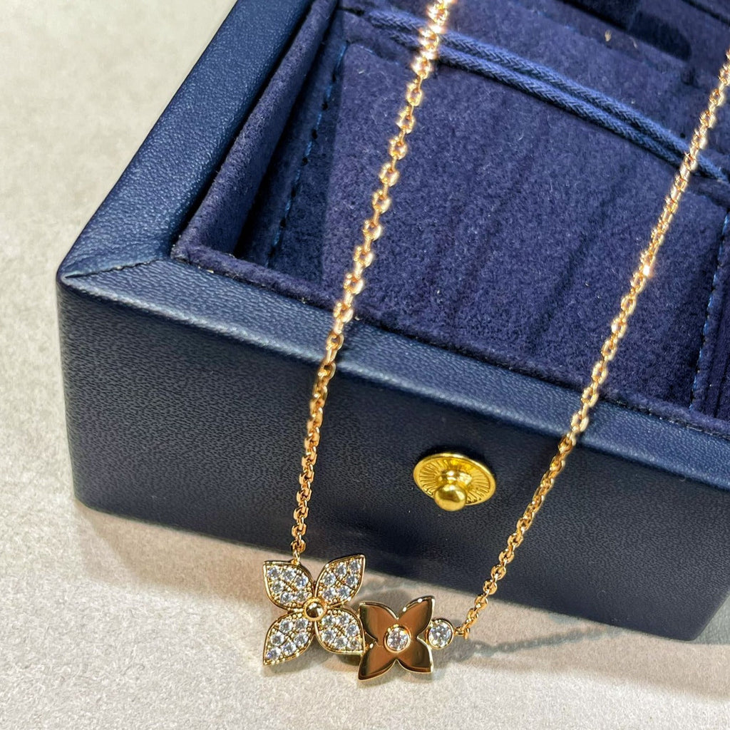 ¡®Twinkle jewelry¡¯STAR BLOSSOM NECKLACE PINK GOLD DIAMONDS