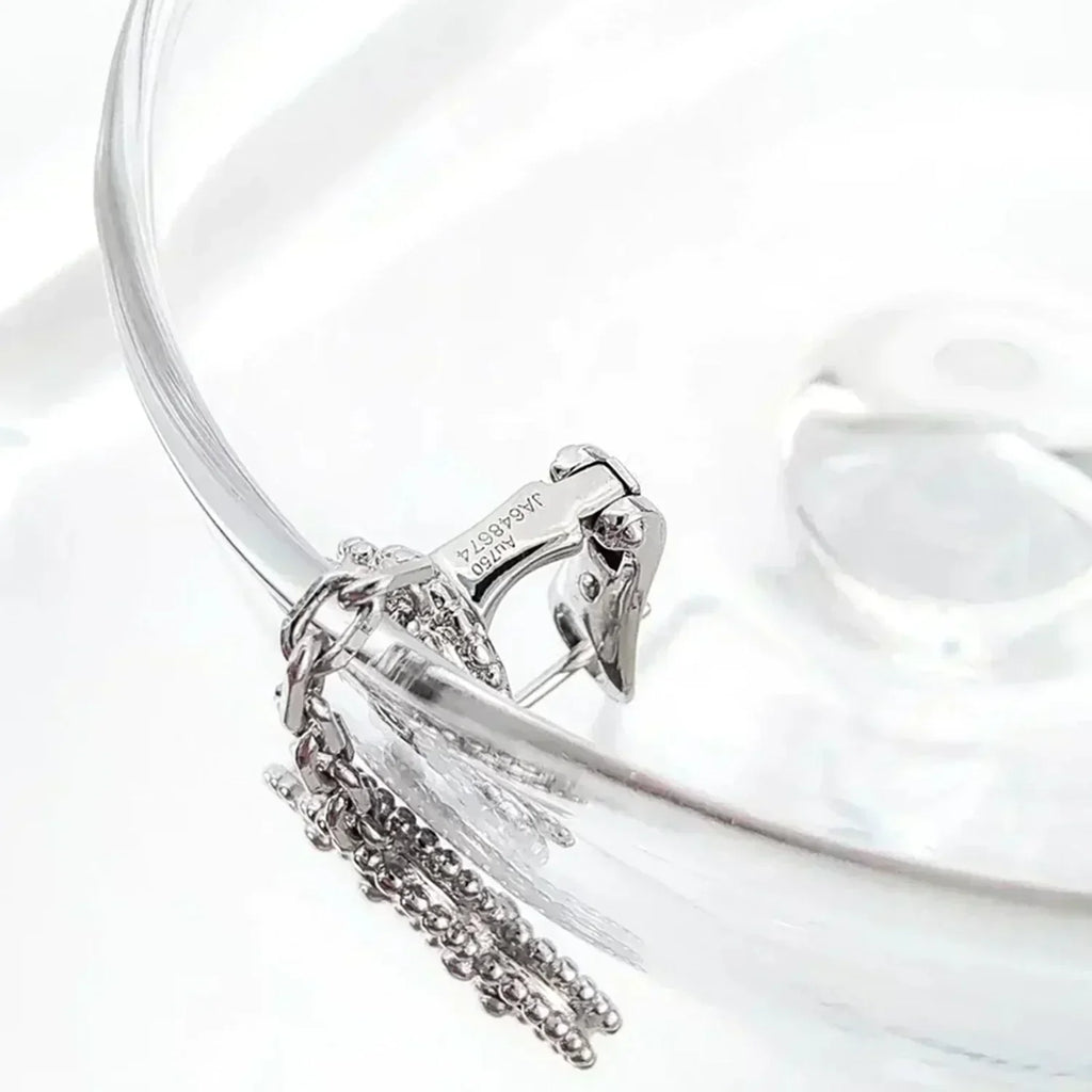 ¡®Twinkle jewelry¡¯CLOVER 2 MOTIFS  DIAMOND ONYX EARRINGS SILVER