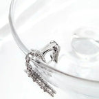 ¡®Twinkle jewelry¡¯CLOVER 2 MOTIFS  DIAMOND ONYX EARRINGS SILVER