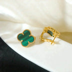 ¡®Twinkle jewelry¡¯CLOVER MEDIUM 1 MOTIFS MALACHITE  EARRINGS