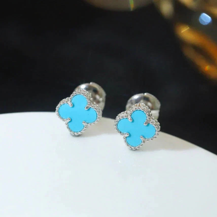 ¡®Twinkle jewelry¡¯CLOVER MINI 9.5MM ONYX STUD EARRINGS SILVER