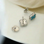 ¡®Twinkle jewelry¡¯CLOVER MINI 9.5MM ONYX STUD EARRINGS SILVER