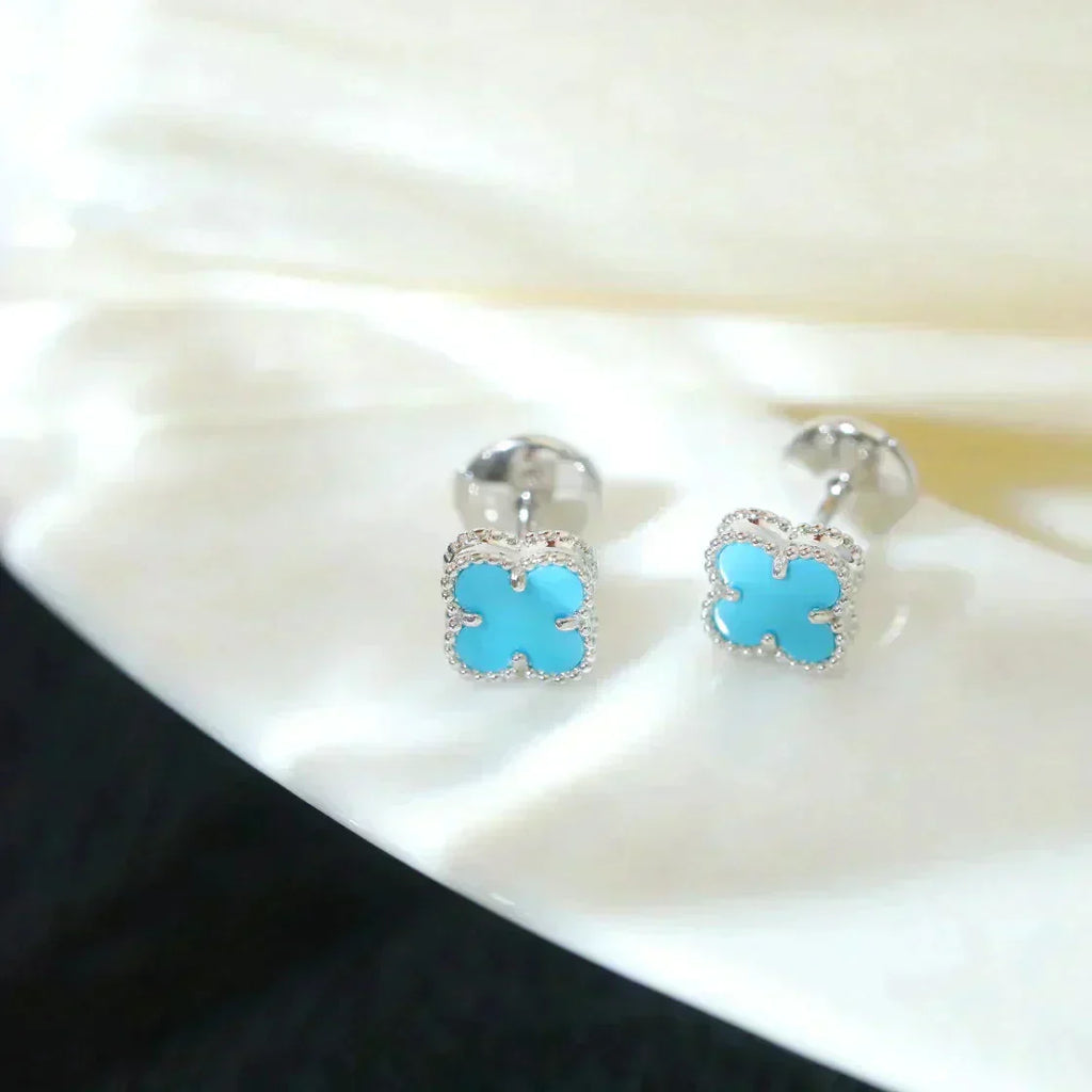 ¡®Twinkle jewelry¡¯CLOVER MINI 9.5MM ONYX STUD EARRINGS SILVER