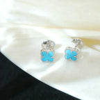 ¡®Twinkle jewelry¡¯CLOVER MINI 9.5MM ONYX STUD EARRINGS SILVER