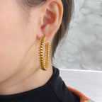 ¡®Twinkle jewelry¡¯CLASH HOOP EARRINGS