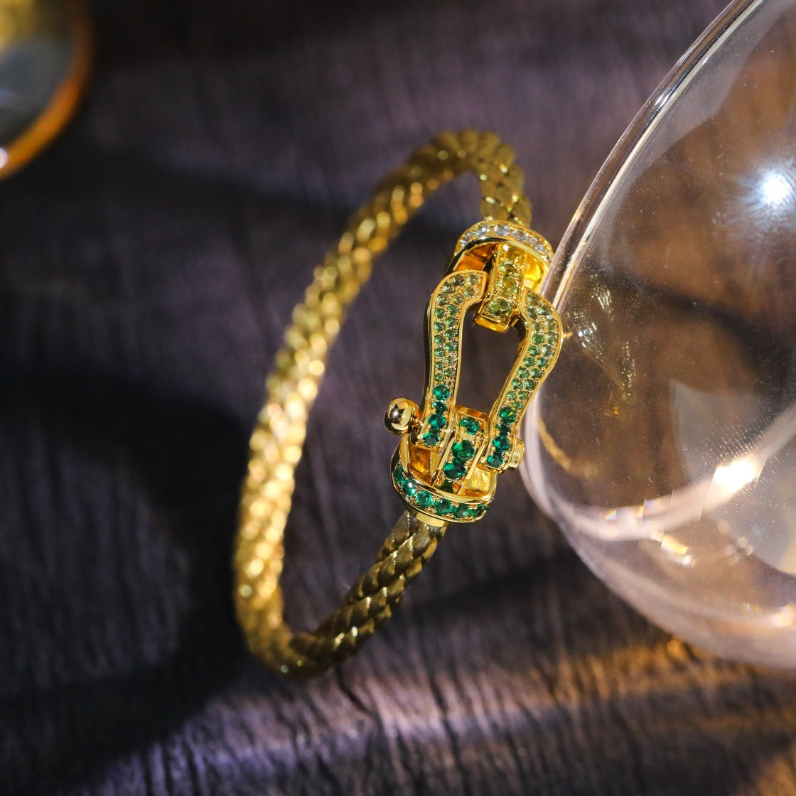 ¡®Twinkle jewelry¡¯FORCE 10 GOLD GREEN DIAMOND PAVED