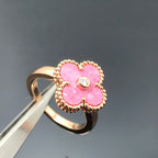 ¡®Twinkle jewelry¡¯CLOVER RHODONITE ROSE GOLD RING