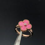 ¡®Twinkle jewelry¡¯CLOVER RHODONITE ROSE GOLD RING