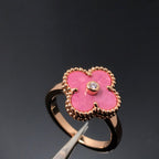 ¡®Twinkle jewelry¡¯CLOVER RHODONITE ROSE GOLD RING