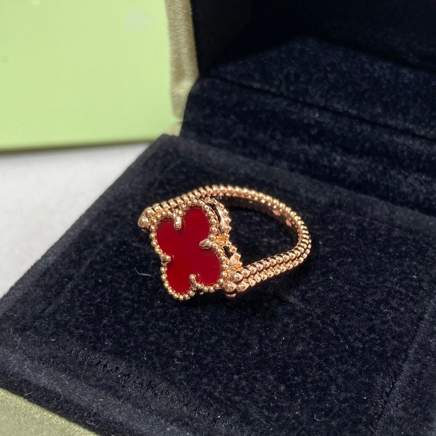 ¡®Twinkle jewelry¡¯CLOVER RIVERSIBLE ROSE GOLD RING