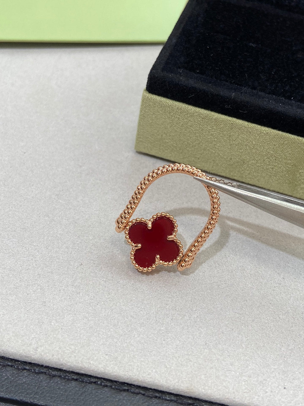 ¡®Twinkle jewelry¡¯CLOVER RIVERSIBLE ROSE GOLD RING