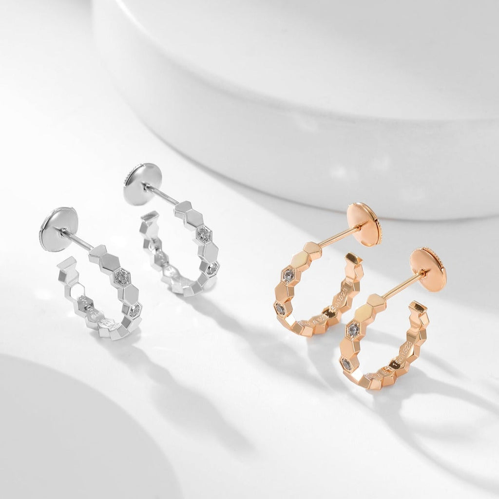 ¡®Twinkle jewelry¡¯BEE LOVE DIAMOND HOOP EARRINGS