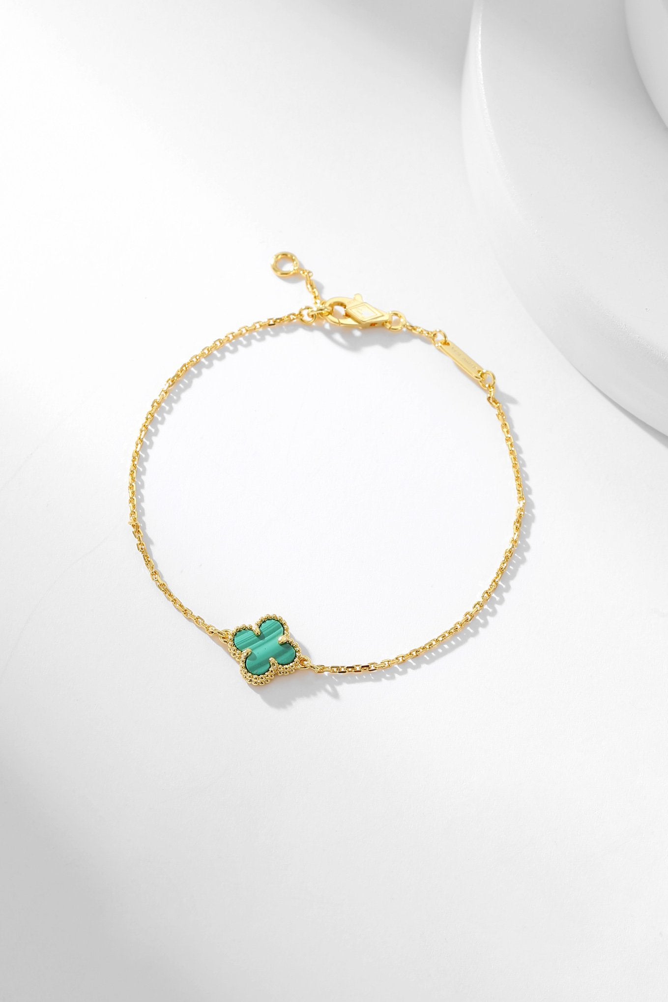 ¡®Twinkle jewelry¡¯CLOVER BRACELET MALACHITE 1 MOTIF