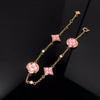 ¡®Twinkle jewelry¡¯STAR AND SUN 4 MOTIF PINK MOP PINK GOLD BRACELET