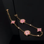 ¡®Twinkle jewelry¡¯STAR AND SUN 4 MOTIF PINK MOP PINK GOLD BRACELET