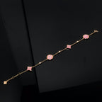 ¡®Twinkle jewelry¡¯STAR AND SUN 4 MOTIF PINK MOP PINK GOLD BRACELET